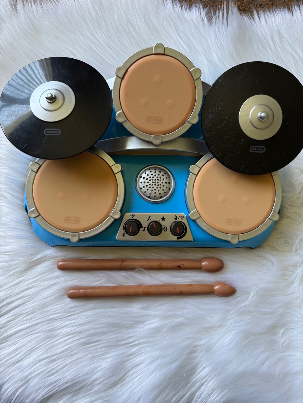Kids Electronic Drum Set - Blue and Tan by Little Tikes